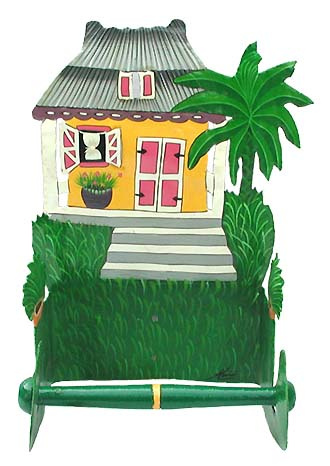  Tropical Decor, Caribbean House Toilet Paper Holder, Bathroom Decor, Tropical Decor, Toilet Tissue 